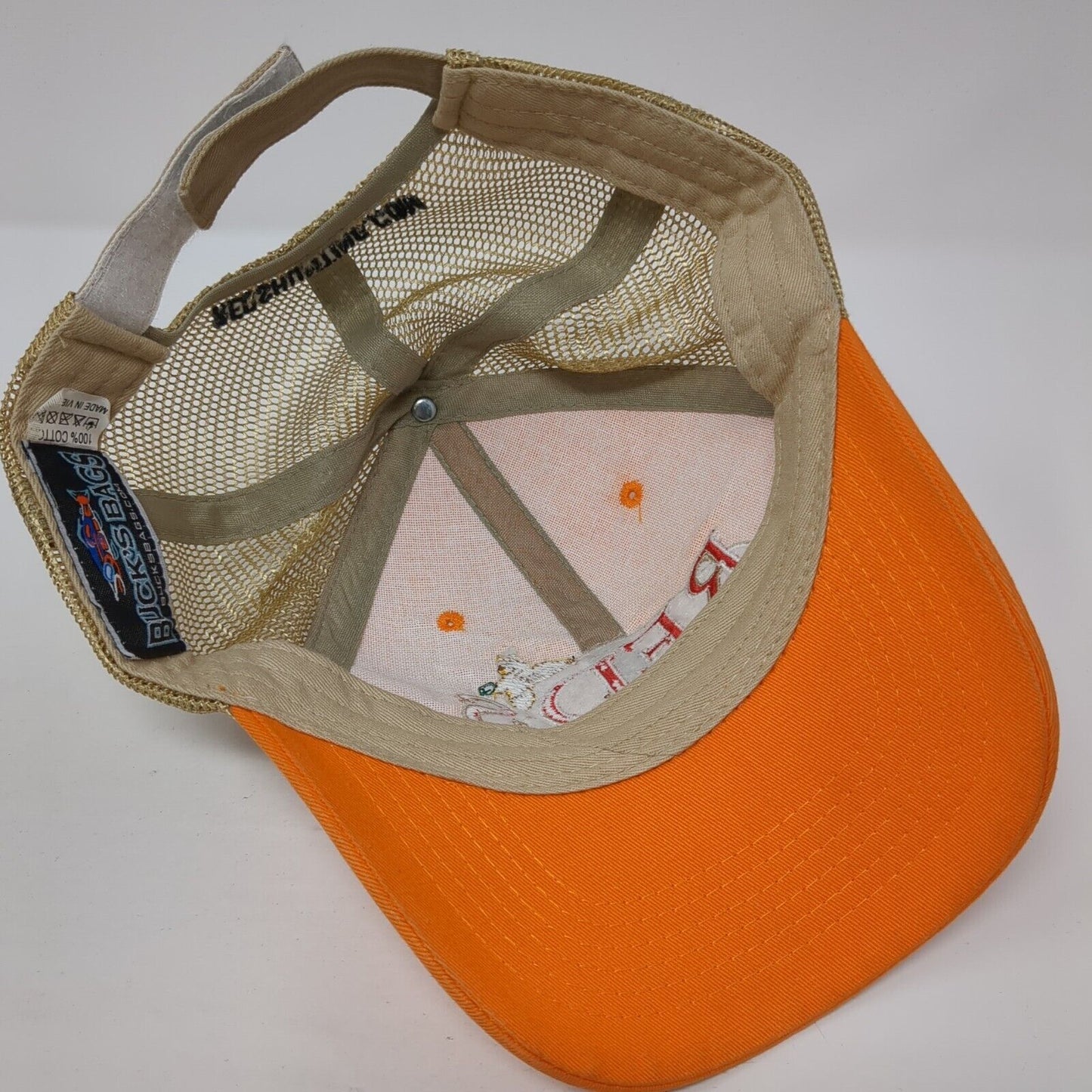 Reds Hunting Strapback Trucker Hat Orange One Size Mesh Back Outdoor