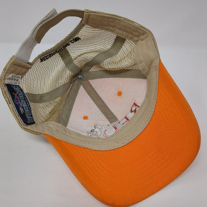 Reds Hunting Strapback Trucker Hat Orange One Size Mesh Back Outdoor