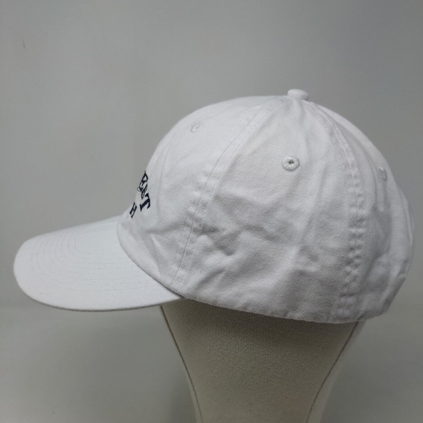 Adams Men's Strapback Hat White Embroidered Seacrest Beach Logo Cotton