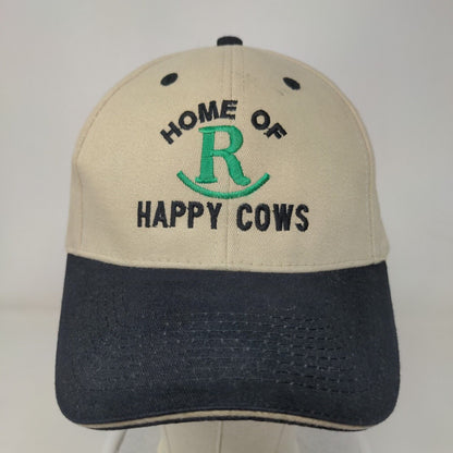 Home Of Happy Cows Pattison TX Strapback Hat Tan OSFM Embroidered Otto