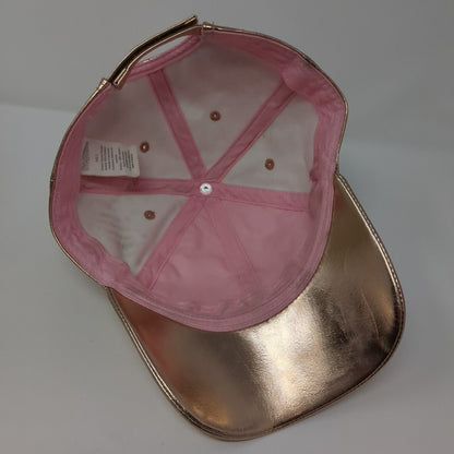 Gymboree Strapback Hat Pink M/L Adjustable Solid Metallic 6 Panel
