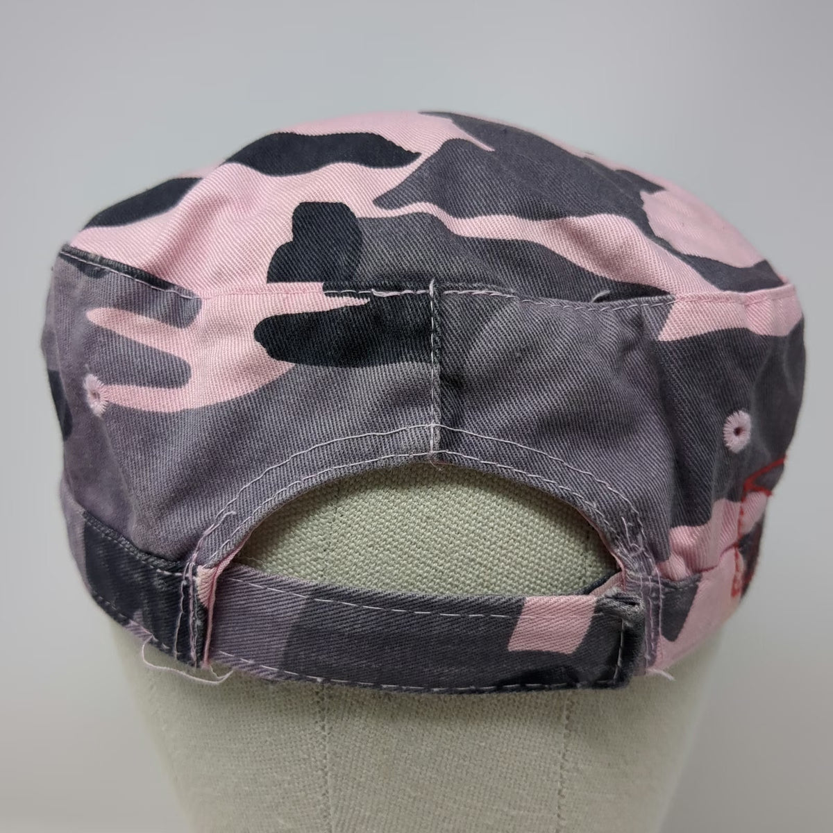 BK Army Cap Pink Gray Black Camo One Size Adjustable Cotton Cadet Patrol Hat