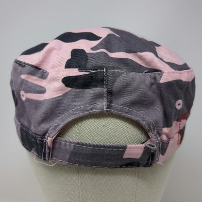 BK Army Cap Pink Gray Black Camo One Size Adjustable Cotton Cadet Patrol Hat
