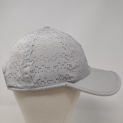 Layer Strapback Hat Gray OSFA Adjustable Laser Cut 6 Panel Solid