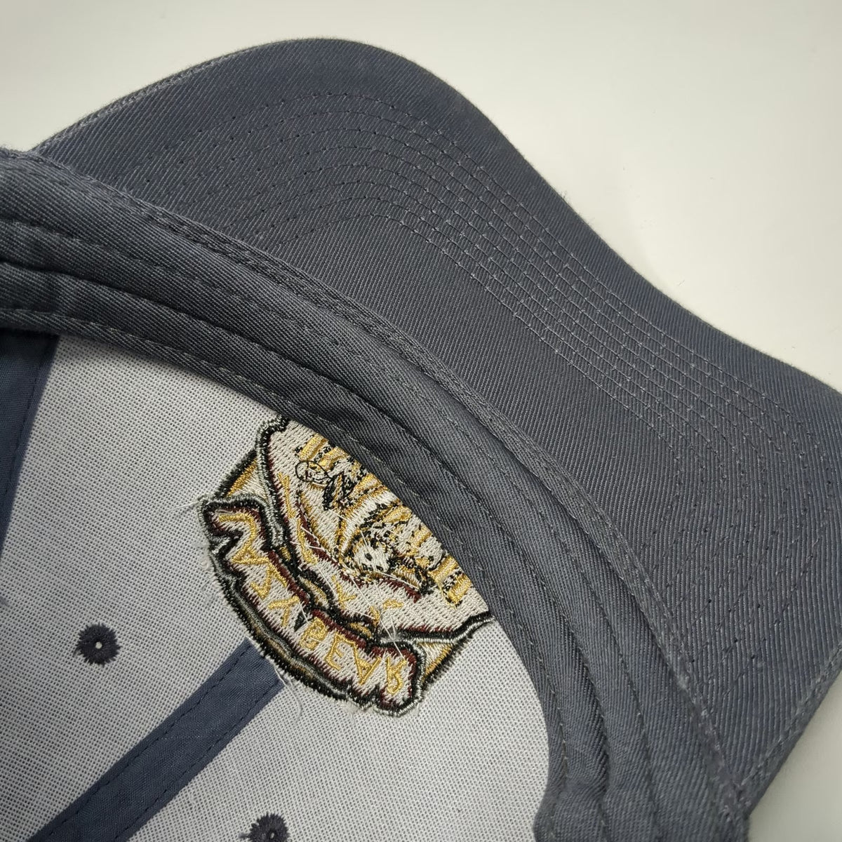 HTT Lazy Bear Ranch Baseball Cap Gray One Size Embroidered Patch Strapback Hat