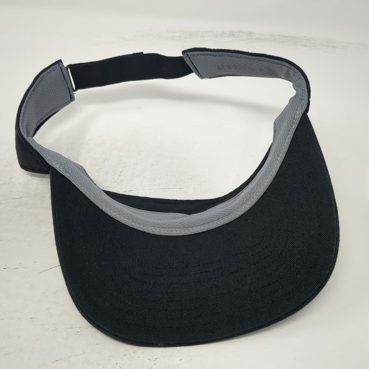 Adidas Visor Black One Size Embroidered Performance Logo Strapback Athletic Hat