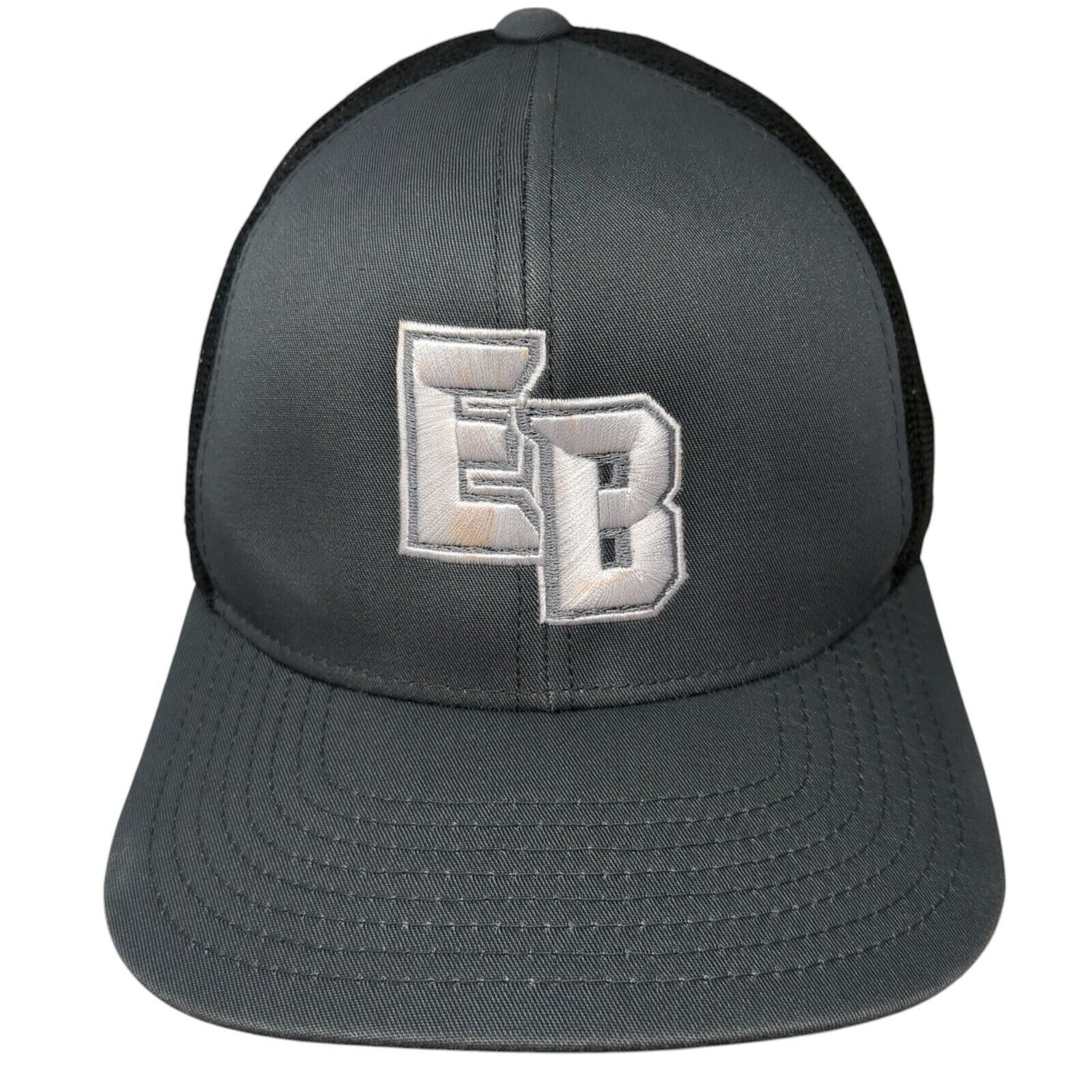 EB Snapback Trucker Hat Gray One Size Adjustable Mesh Back Pacific Headwear