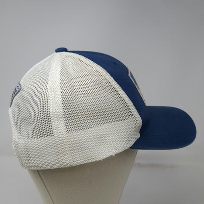 Columbia Trucker Hat Blue One Size Fishing Lure American Flag Mesh Snapback PFG