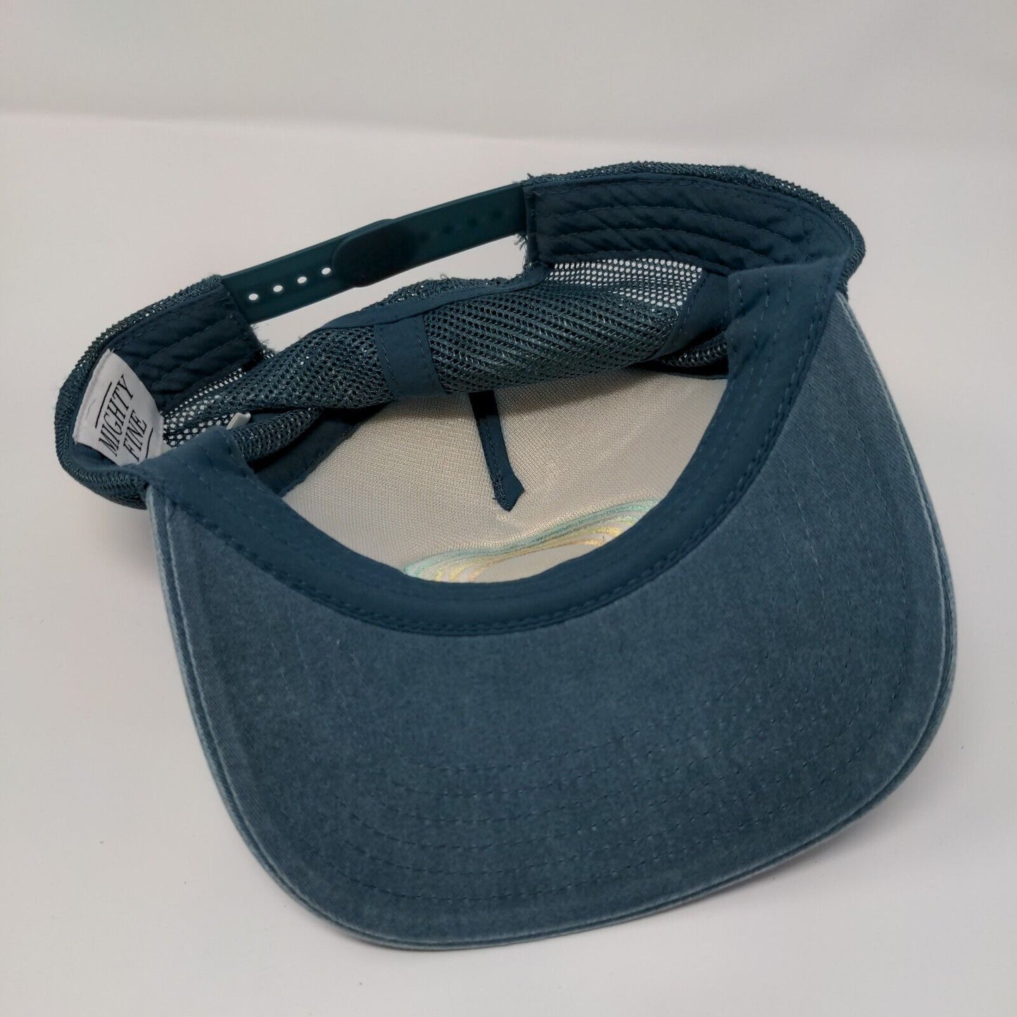 Doing My Best Snapback Trucker Hat Greenish-Blue One Size Mesh Back Mighty Fine