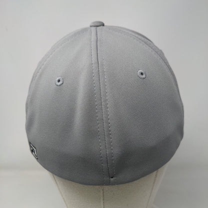 CO Fitted Hat Gray S/M Embroidered Vented Holes 6 Panel Pulse Richardson