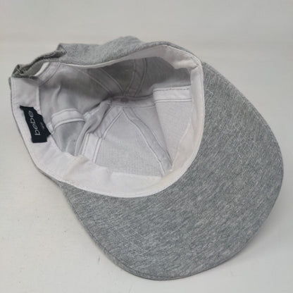 Bebe Sport Strapback Hat Heather Gray One Size Embroidered Adjustable