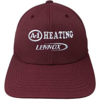 Sport-Tek Baseball Cap Red S A-1 Heating Lennox HVAC Flexfit Curved Brim Hat