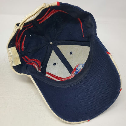 Blue Beige Red Baseball Cap One Size Puerto Rico Flag Embroidery Strapback Hat