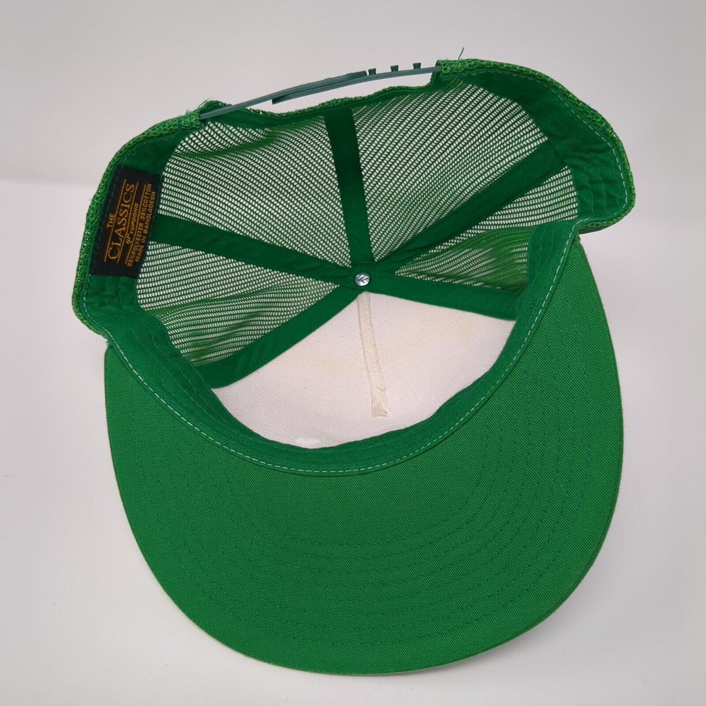 Fat Leaf Water Snapback Mesh Back Trucker Hat Green OSFA Yupoong