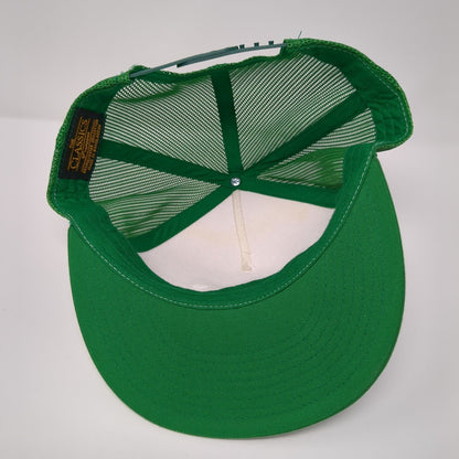 Fat Leaf Water Snapback Mesh Back Trucker Hat Green OSFA Yupoong