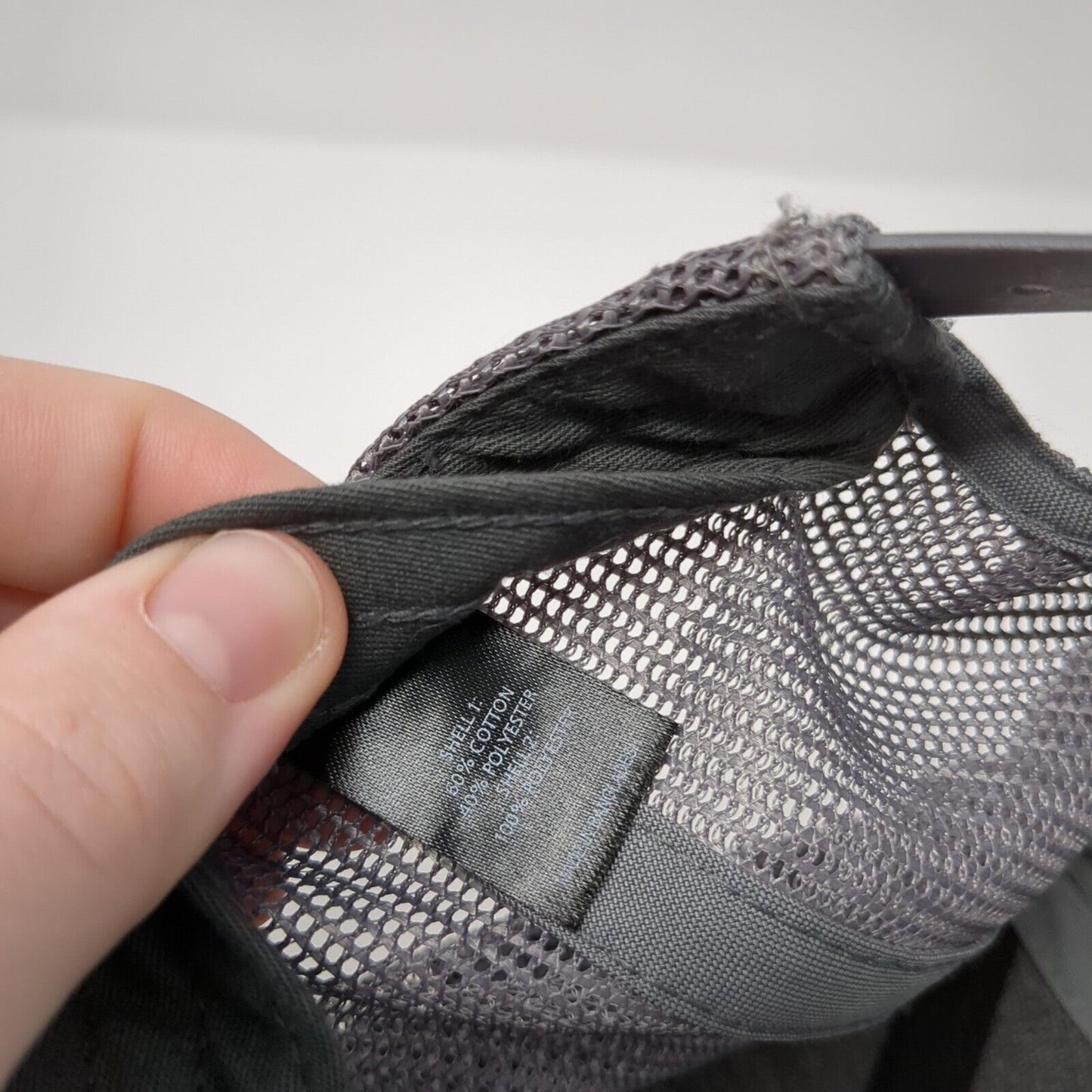 NB Snapback Mesh Back Trucker Hat Black Small Embroidered Adjustable