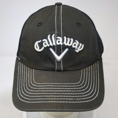 Callaway Baseball Cap Black One Size Mesh Back Embroidered Logo Golf Curved Hat