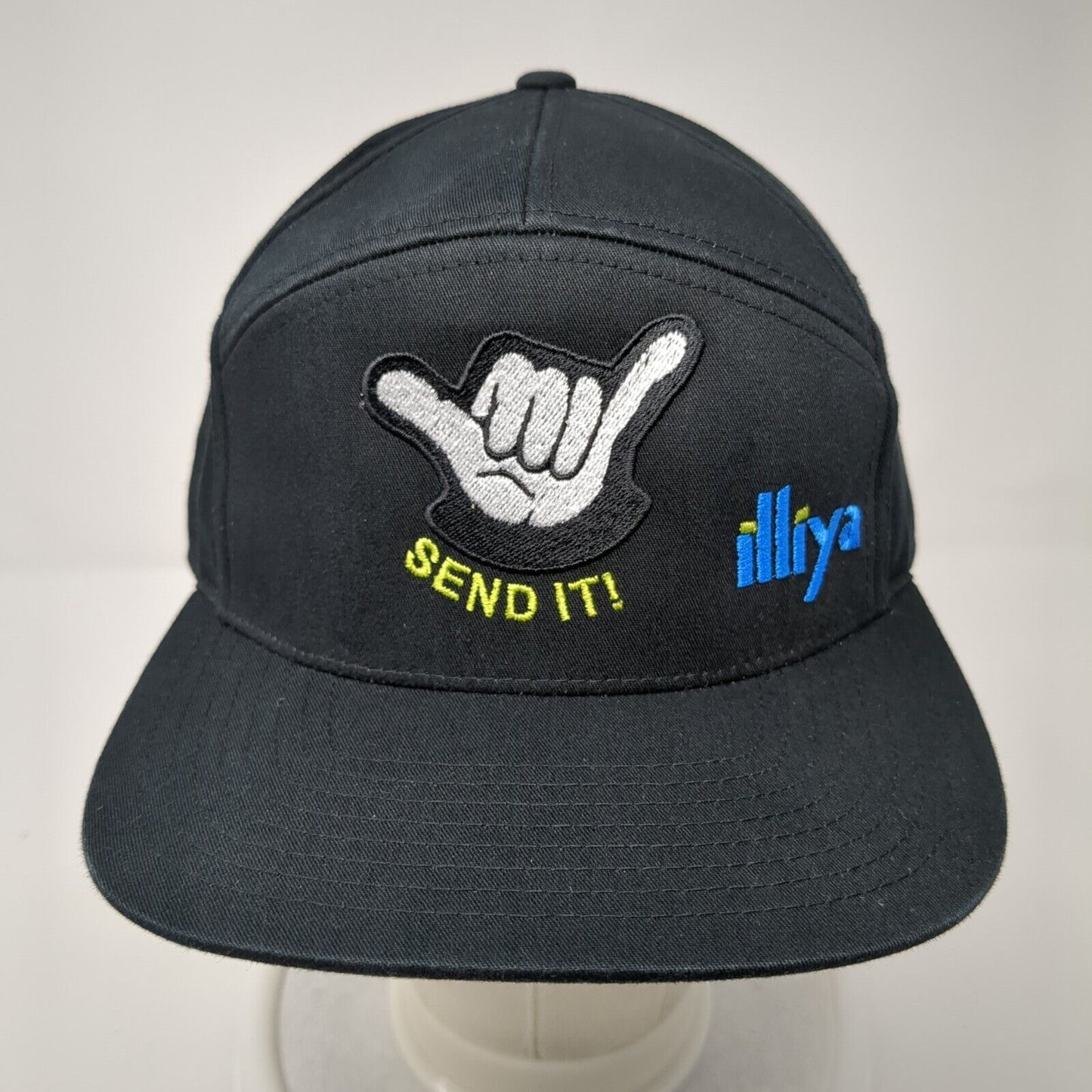 Hang Loose Send It! Illiya Slideback Hat Black One Size Leather Strap