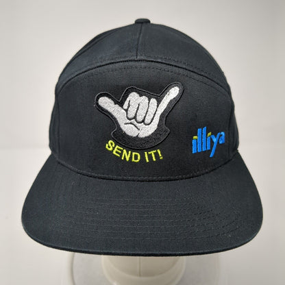 Hang Loose Send It! Illiya Slideback Hat Black One Size Leather Strap