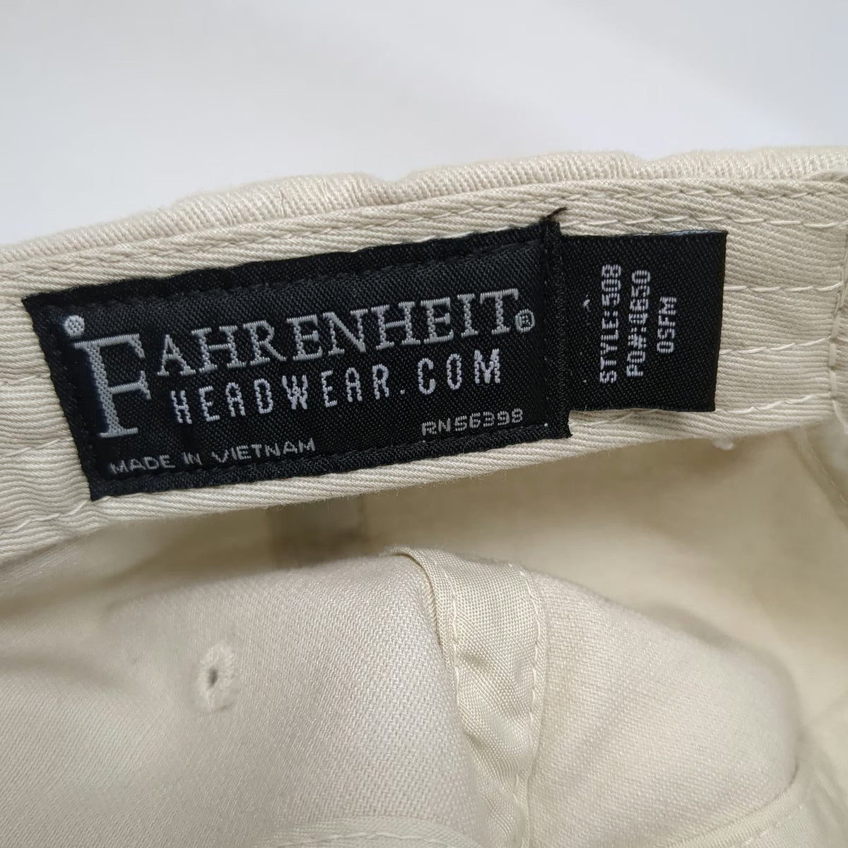 Fahrenheit Baseball Cap Beige One Size State Track 2022 IHSAA Embroidered Hat