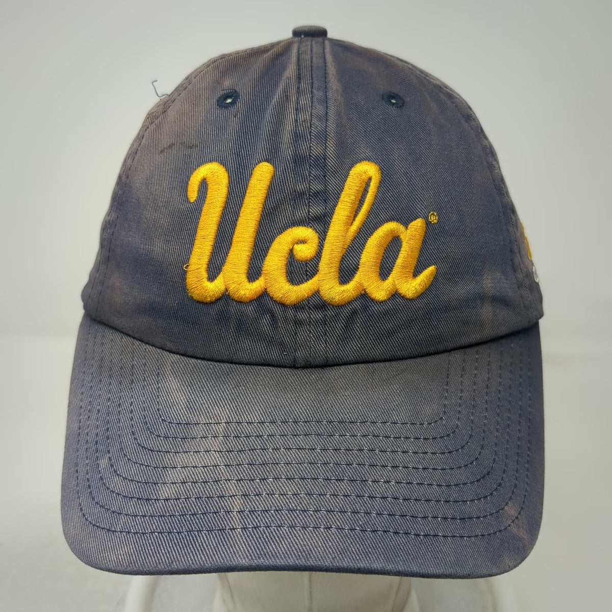 Adidas UCLA Bruins NCAA Blue Yellow One Size Hat Script Logo Strapback Cotton