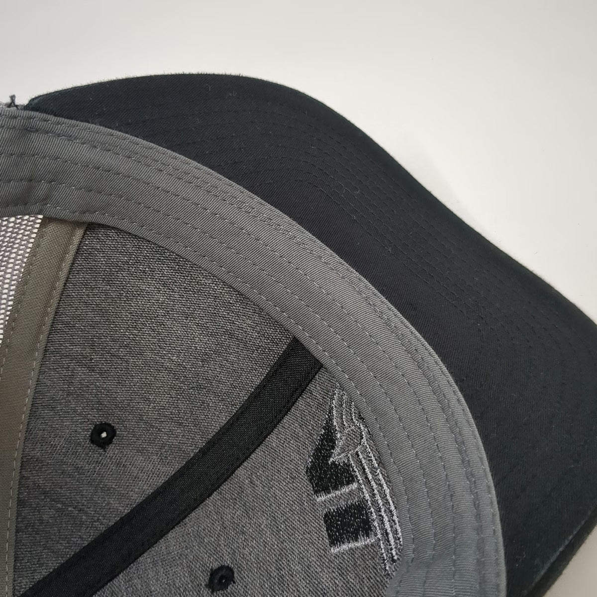 Richardson 112 Trucker Hat Black Gray One Size A&I Distributors Snapback Mesh