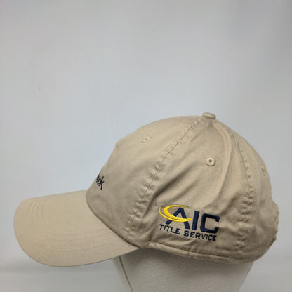 Innisbrook Strapback Hat Tan One Size Classic Cut Embroidered Ahead Lightweight