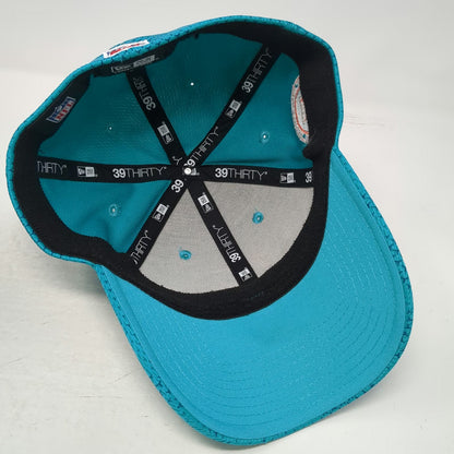 New Era Baseball Cap Blue XL Miami Dolphins NFL Team Curved Brim Stretch Fit Hat