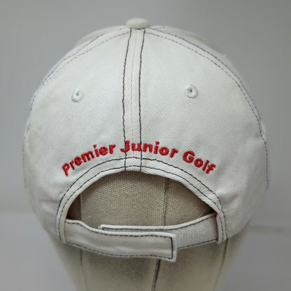 PowerBilt Baseball Cap White One Size TGA Premier Junior Golf Strapback hat Logo