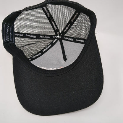Himiway Snapback Mesh Back Hat Black One Size Solid Embroidered
