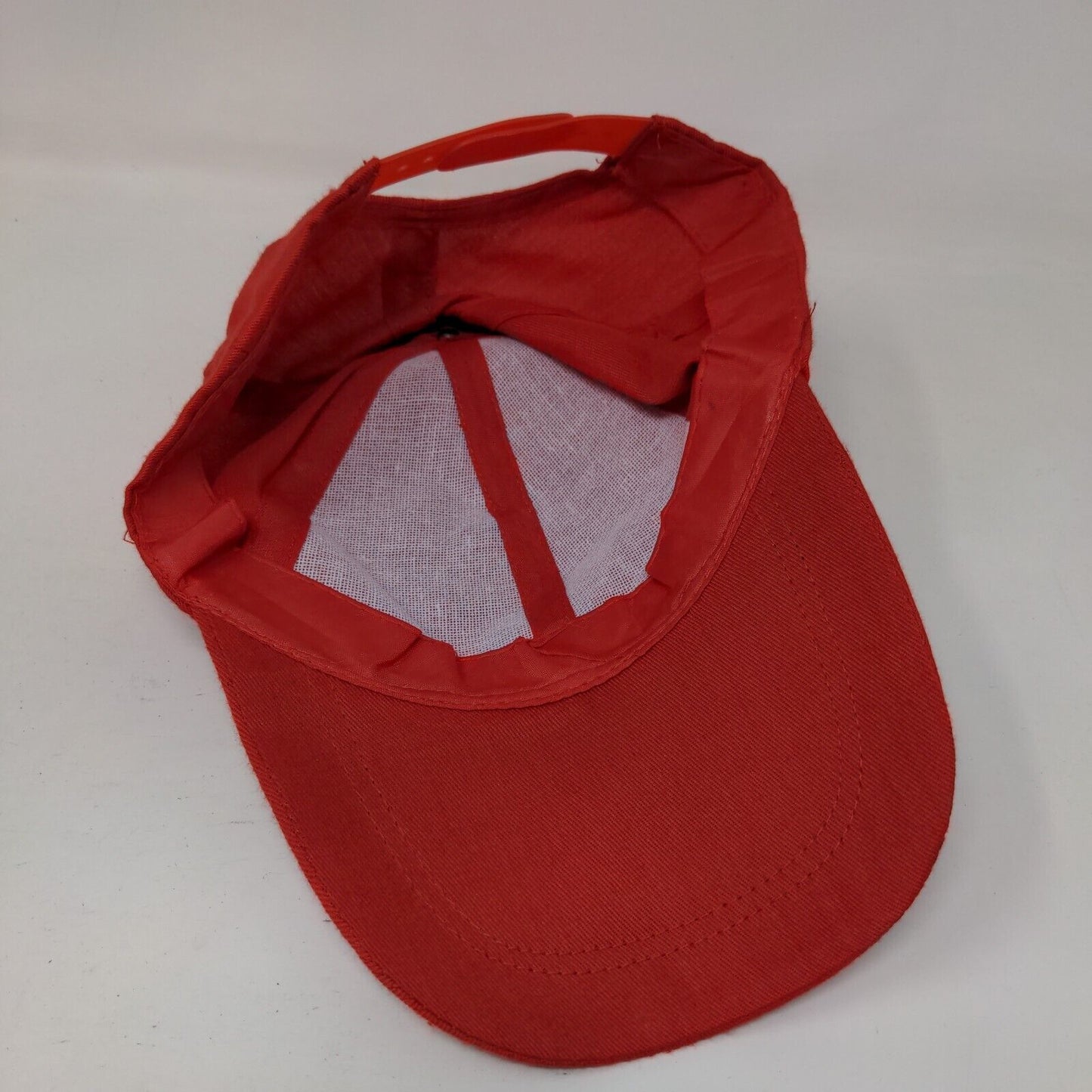 Unbranded Snapback Hat Red One Size Adjustable Lightweight 6 Panel Blank