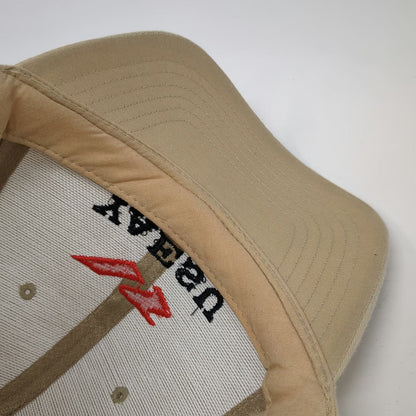 Yaesu Snapback Beige One Size Embroidered Logo Radio Amateur Ham Adjustable Hat