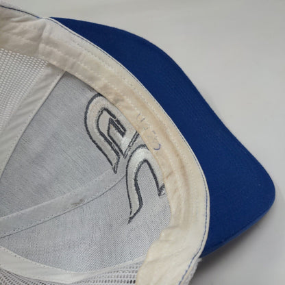 GC Snapback Mesh Back Trucker Hat Blue One Size Embroidered Colorblock