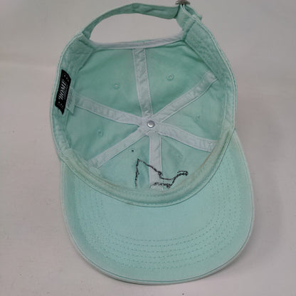 New York Slideback Hat Greenish-Blue OSFM Adjustable Embroidered Home Free