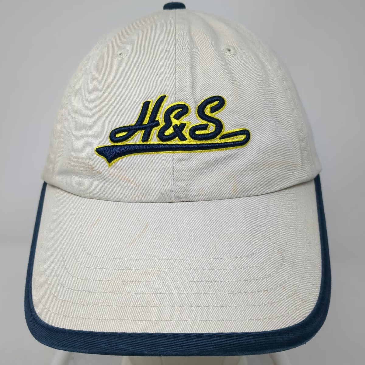 Baseball Cap Beige One Size H&S Denver Salt Lake Since 1970 Strapback Trim Hat