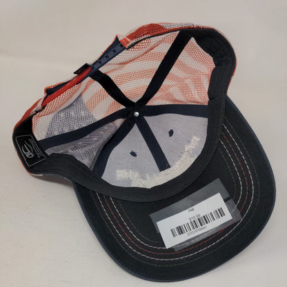 Raccoon Lake Rockville Indiana Snapback Mesh Back Trucker Hat Patriotic OSFM