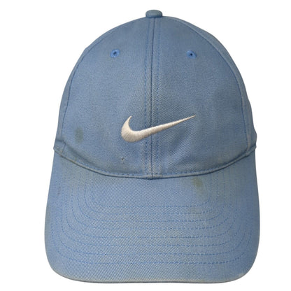 Nike Strapback Hat Blue One Size Adjustable Embroidered Swoosh Just Do It Cotton