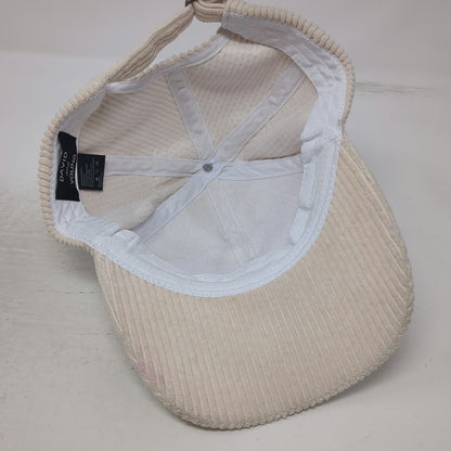 David and Young Baseball Cap Beige One Size Corduroy Cotton Slideback Hat Solid