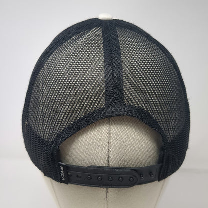 RVCA Trucker Hat Black One Size Mesh Back Snapback Foam Front Logo Patch