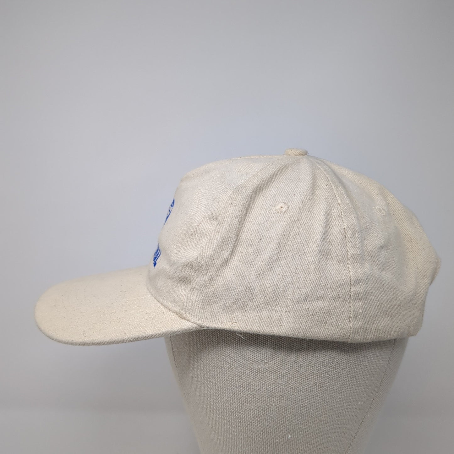 International Slideback Baseball Cap Beige OS Adjustable Lightweight 6 Panel