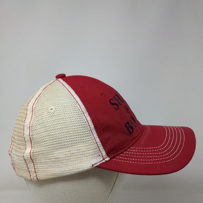 Shane For Board Strapback Mesh Back Trucker Hat Red One Size Colorblock