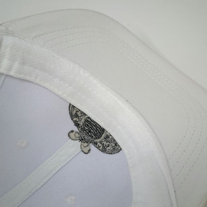 Patron Tequila Baseball Cap White One Size Bee Logo Embroidered Strapback Hat
