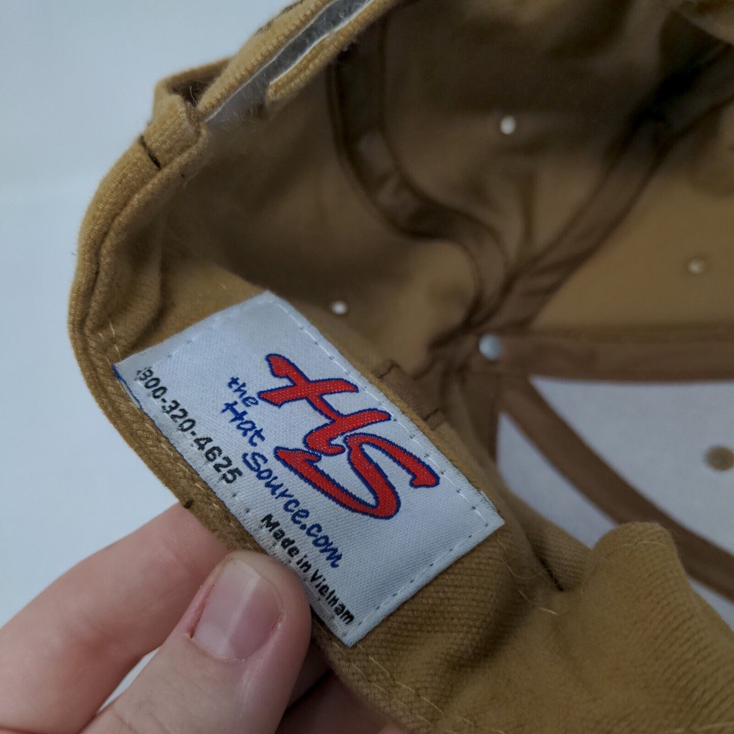 Crop Production Services Strapback Hat Tan One Size Embroidered Kimberly