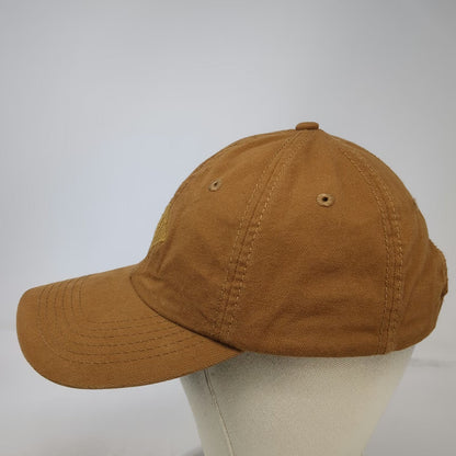 CAT Baseball Cap Brown One Size Tonal Logo Strapback Cotton Workwear Hat Heavy