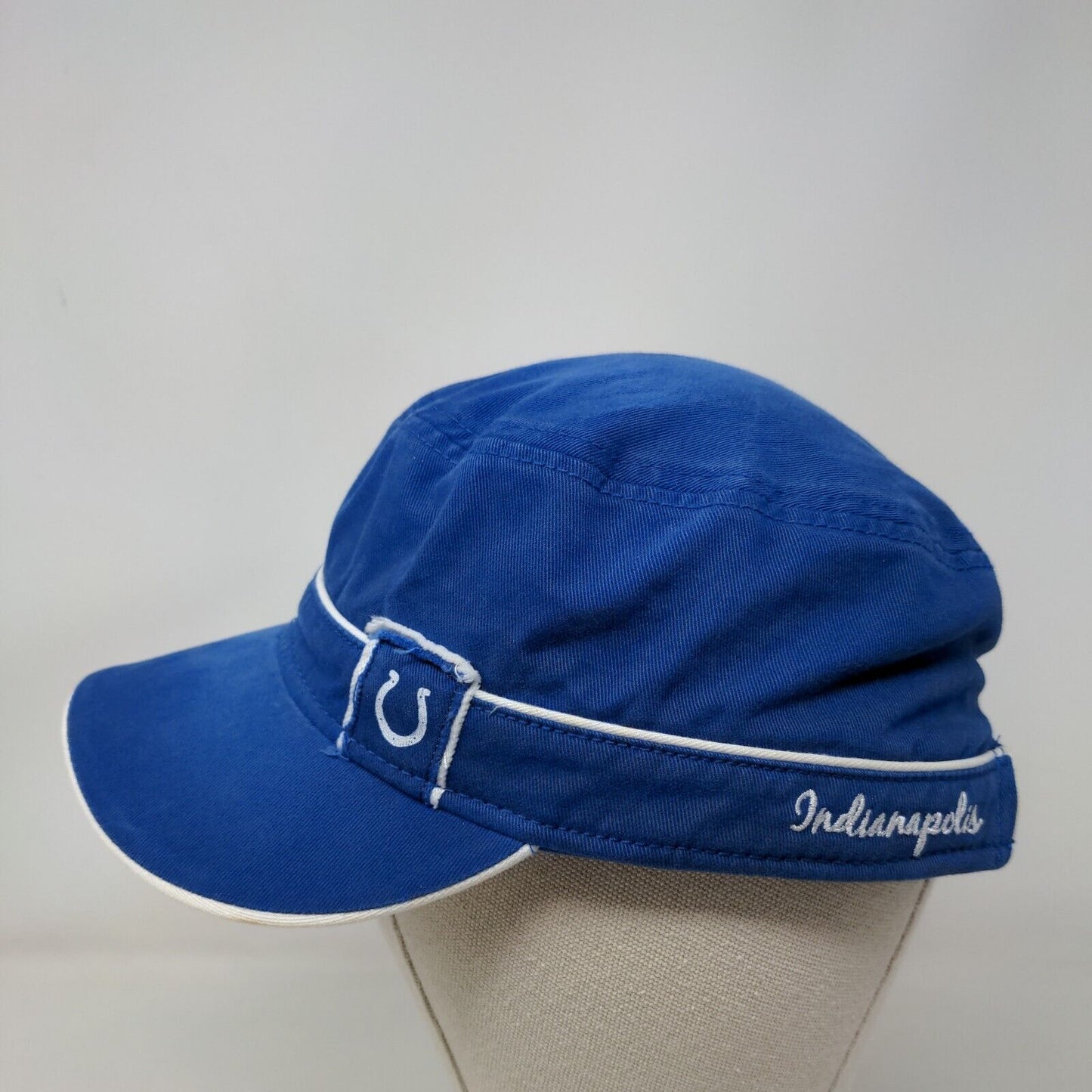 Reebok NFL Indianapolis Colts Strapback Cap Hat Blue White OSFA Embroidered