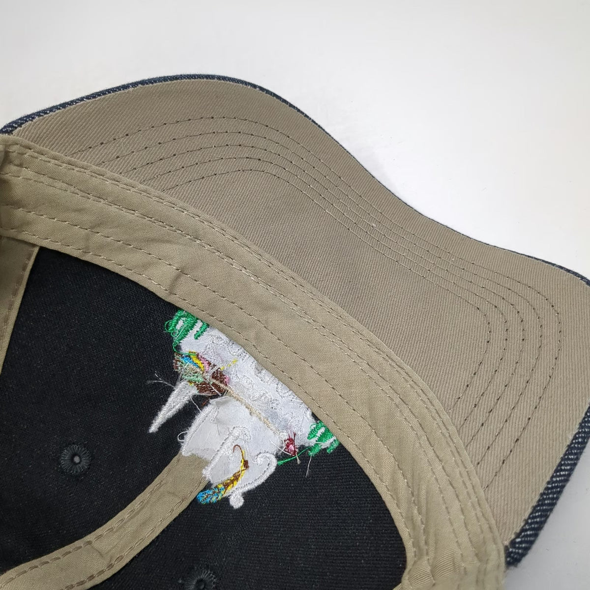 Outdoor Baseball Cap Blue One Size Mesh Back Denim Strapback Boutique Arrow Hat