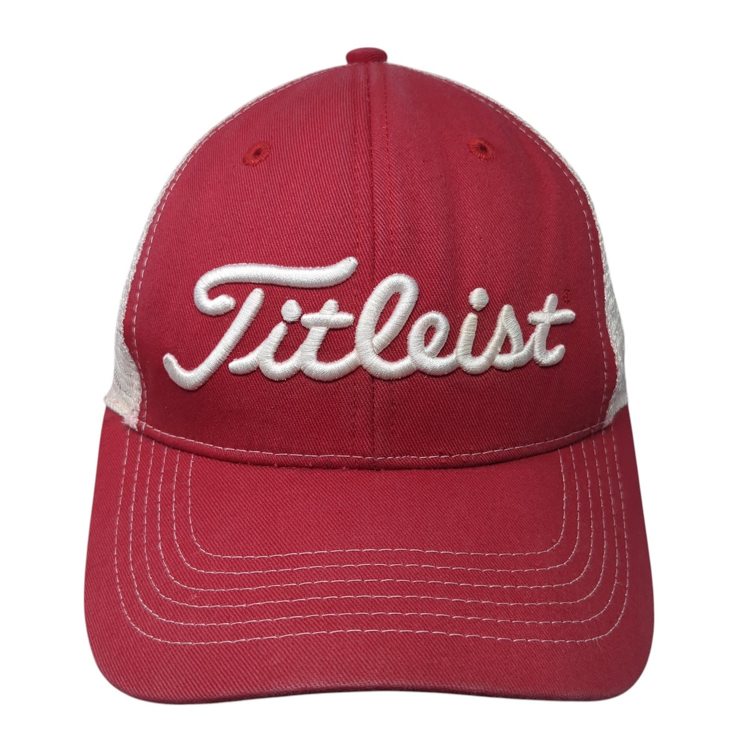 Titleist FJ Slideback Trucker Hat Red One Size Mesh Back Adjustable