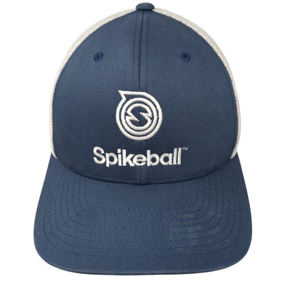 Spikeball Fitted Mesh Back Trucker Hat Blue One Size Stretch Yupoong
