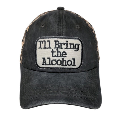 I'll Bring The Alcohol Strapback Hat Multicolor One Size Animal Print