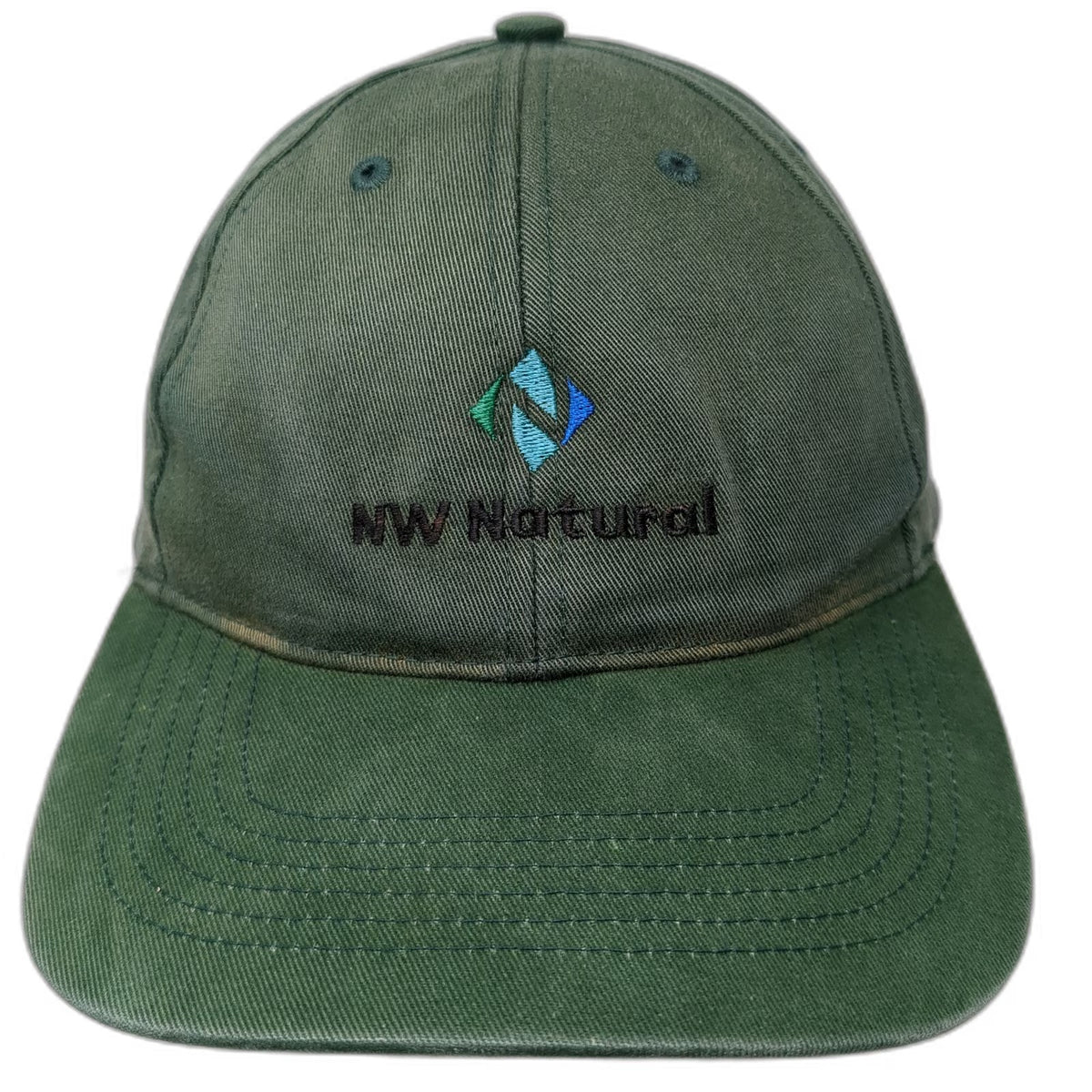 Richardson Baseball Cap Green One Size Strapback Cotton NW Natural Logo Hat